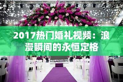 2017热门婚礼视频：浪漫瞬间的永恒定格