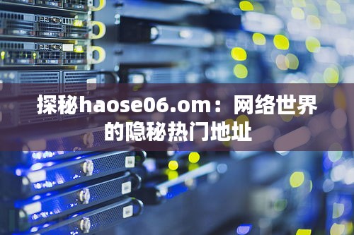 探秘haose06.om：网络世界的隐秘热门地址