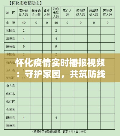 怀化疫情实时播报视频：守护家园，共筑防线