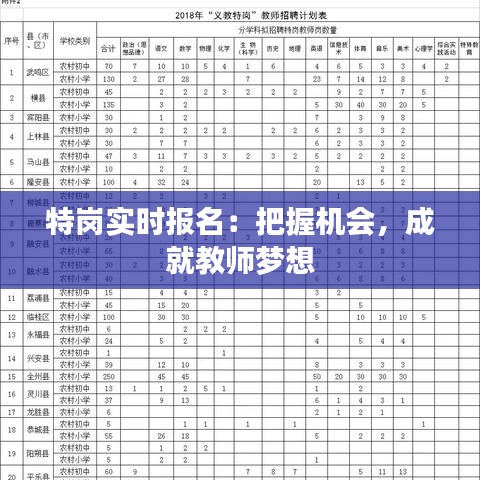 特岗实时报名：把握机会，成就教师梦想