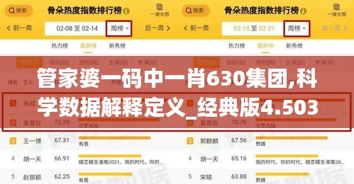 管家婆一码中一肖630集团,科学数据解释定义_经典版4.503