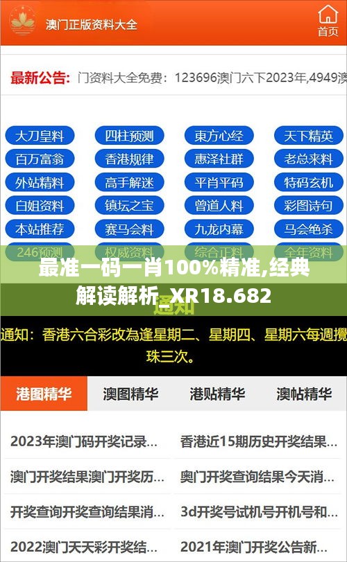 最准一码一肖100%精准,经典解读解析_XR18.682