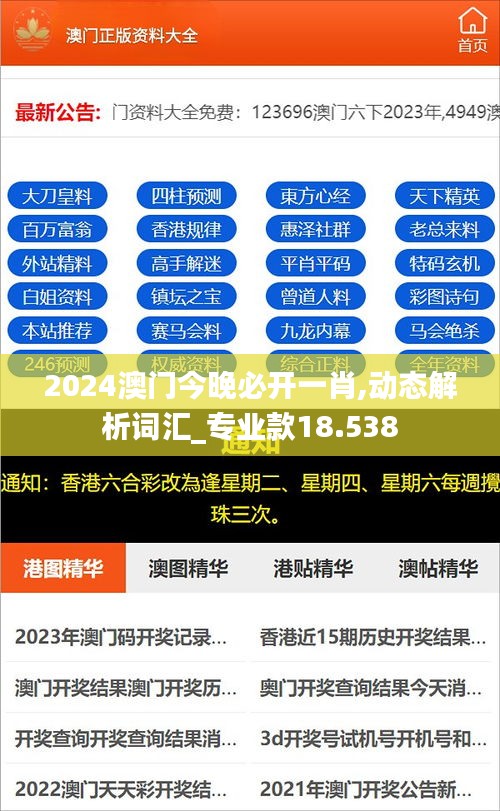 2024澳门今晚必开一肖,动态解析词汇_专业款18.538