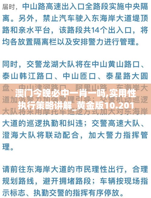 澳门今晚必中一肖一吗,实用性执行策略讲解_黄金版10.201