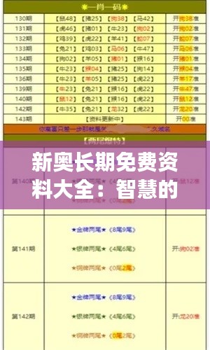 新奥长期免费资料大全：智慧的免费驿站