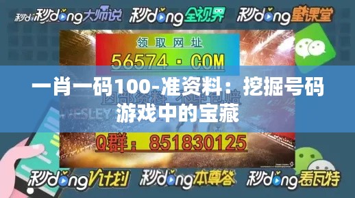 一肖一码100-准资料：挖掘号码游戏中的宝藏