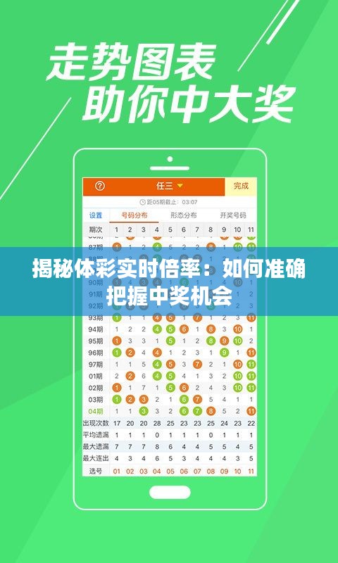 揭秘体彩实时倍率：如何准确把握中奖机会