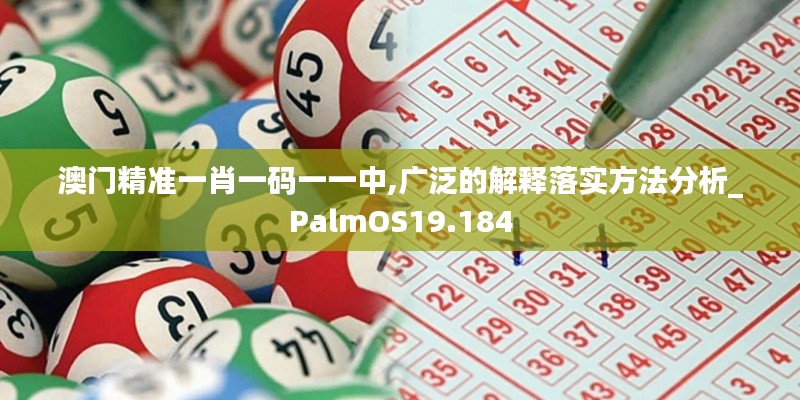 澳门精准一肖一码一一中,广泛的解释落实方法分析_PalmOS19.184