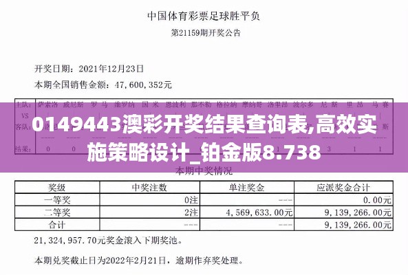 0149443澳彩开奖结果查询表,高效实施策略设计_铂金版8.738