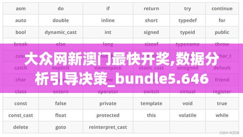 大众网新澳门最快开奖,数据分析引导决策_bundle5.646