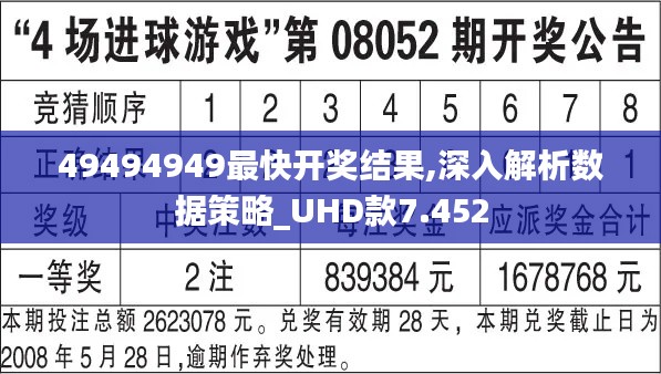 49494949最快开奖结果,深入解析数据策略_UHD款7.452