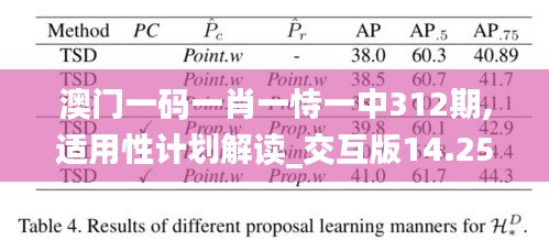 澳门一码一肖一恃一中312期,适用性计划解读_交互版14.254