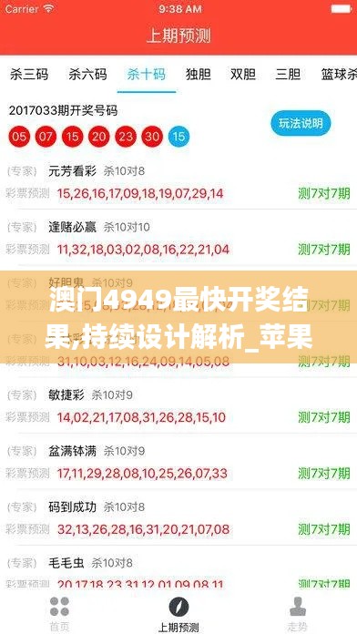 澳门4949最快开奖结果,持续设计解析_苹果款9.692