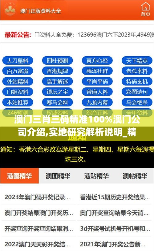 澳门三肖三码精准100%澳门公司介绍,实地研究解析说明_精英版3.294