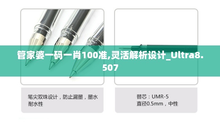 管家婆一码一肖100准,灵活解析设计_Ultra8.507