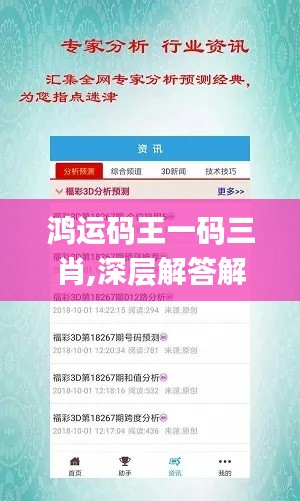 鸿运码王一码三肖,深层解答解释落实_Advance18.673