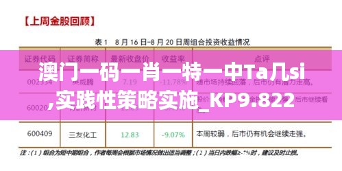 澳门一码一肖一特一中Ta几si,实践性策略实施_KP9.822