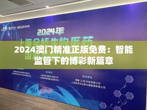 2024澳门精准正版免费：智能监管下的博彩新篇章