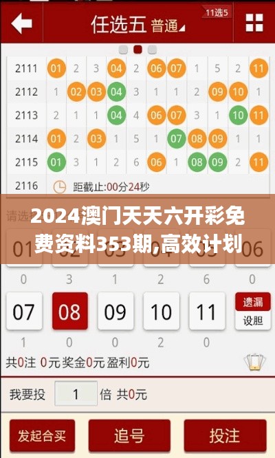 2024澳门天天六开彩免费资料353期,高效计划设计_基础版8.570