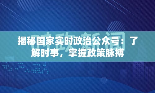 揭秘国家实时政治公众号：了解时事，掌握政策脉搏