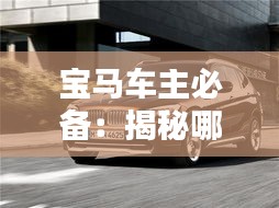 宝马车主必备：揭秘哪个APP可以实时定位您的爱车