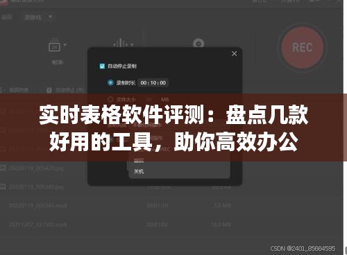 实时表格软件评测：盘点几款好用的工具，助你高效办公