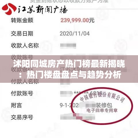 沭阳同城房产热门榜最新揭晓：热门楼盘盘点与趋势分析