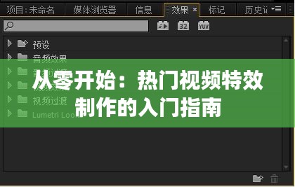 从零开始：热门视频特效制作的入门指南