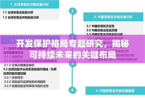 开发保护格局专题研究，揭秘可持续未来的关键布局