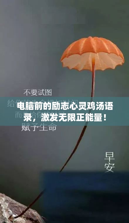 电脑前的励志心灵鸡汤语录，激发无限正能量！