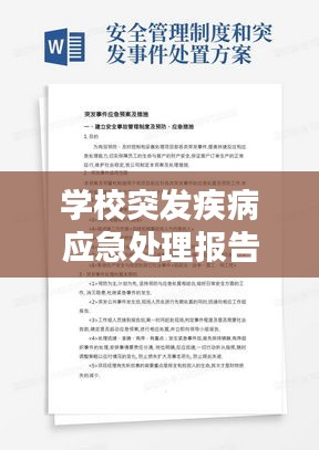 学校突发疾病应急处理报告全解析，应对策略与措施一网打尽！