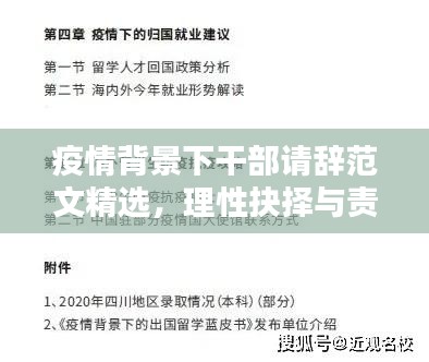 疫情背景下干部请辞范文精选，理性抉择与责任担当