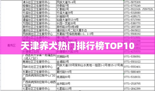 天津养犬热门排行榜TOP10