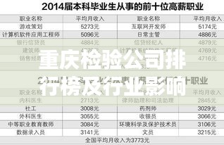 重庆检验公司排行榜及行业影响力深度解析