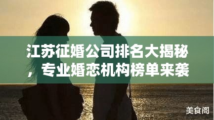 江苏征婚公司排名大揭秘，专业婚恋机构榜单来袭！