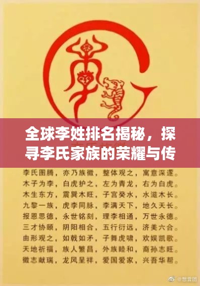 全球李姓排名揭秘，探寻李氏家族的荣耀与传奇！