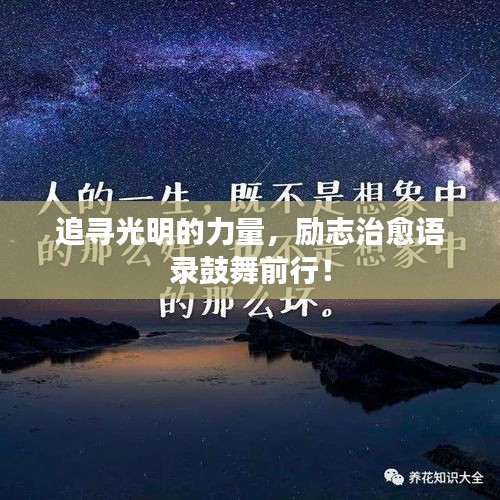 追寻光明的力量，励志治愈语录鼓舞前行！