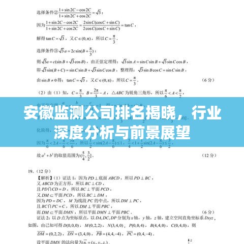 安徽监测公司排名揭晓，行业深度分析与前景展望