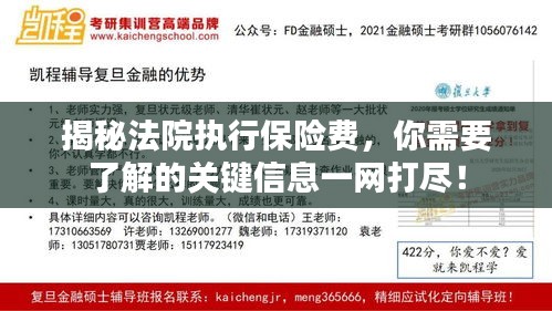 揭秘法院执行保险费，你需要了解的关键信息一网打尽！