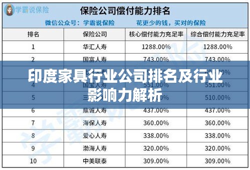 印度家具行业公司排名及行业影响力解析